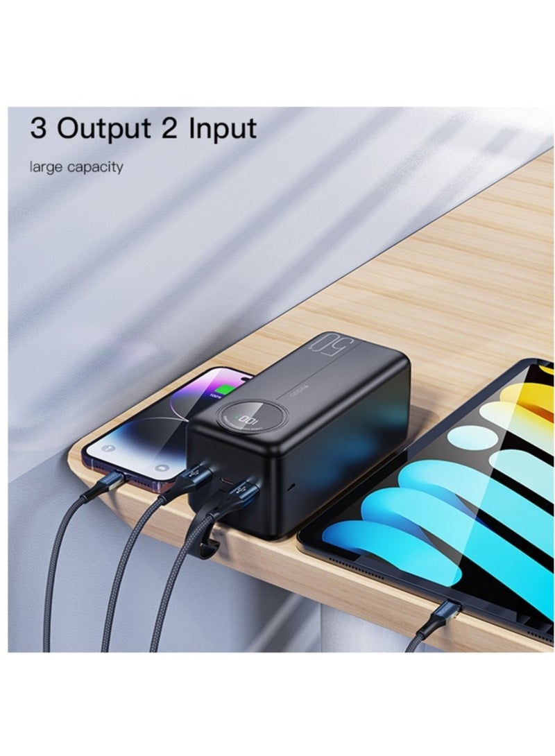 Yesido YP43 40000mAh Dual USB + Type-C Digital Display Fast Charging Power Bank(Black) - Image 2