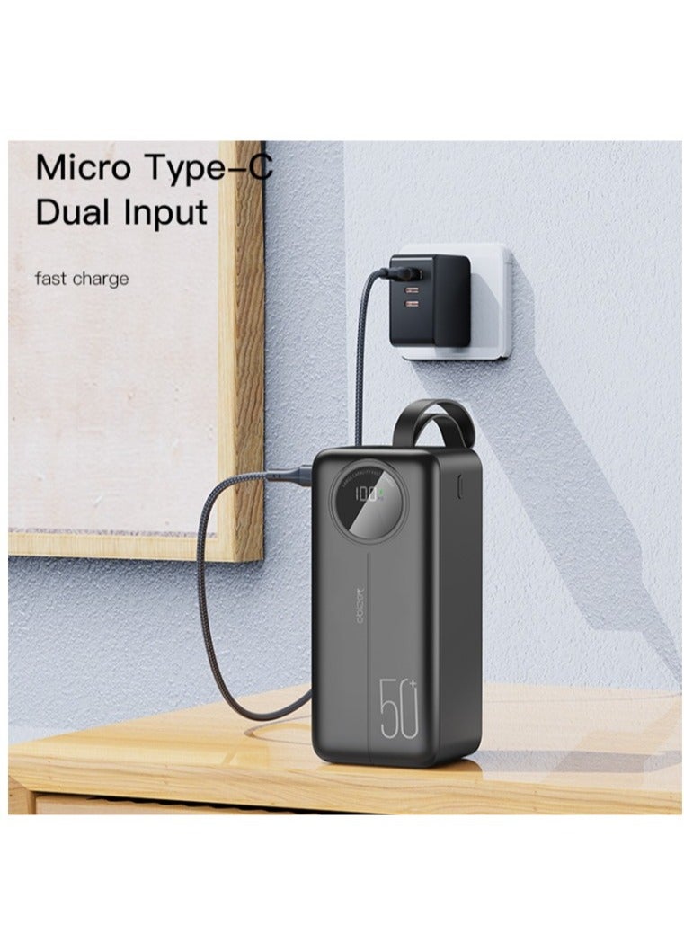 Yesido YP43 40000mAh Dual USB + Type-C Digital Display Fast Charging Power Bank(Black) - Image 4