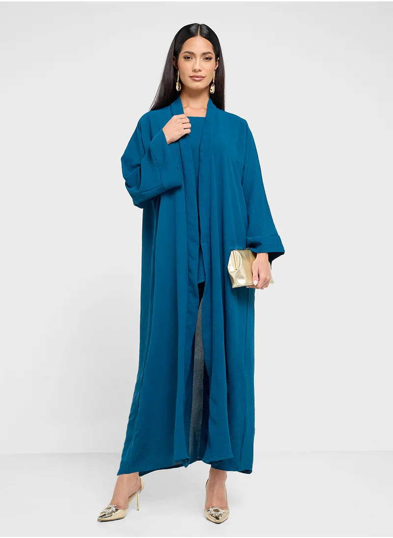 hayas closet 3-Piece Set – Abaya, Top and Pants