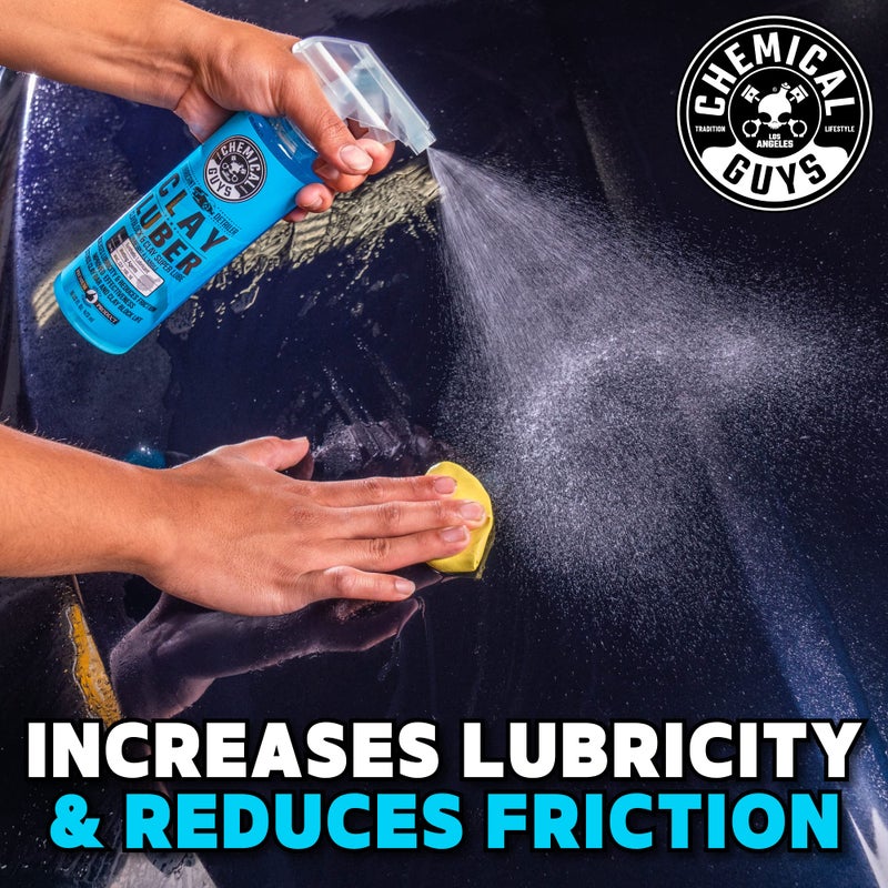 Chemical Guys Chemical Guys CLY_109 Light Duty Clay Bar and Luber Synthetic Lubricant Kit, 16 oz (2 Items), Blue  - Image 3
