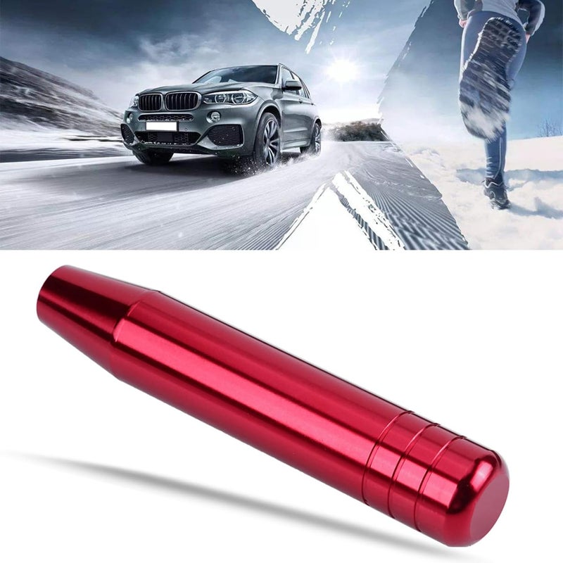 plplaaoo 7.1in Manual Shift Knobs,Car Gear Shift Knob,Car Gear Lever Stick,Universal Aluminum Alloy Car Manual Gear Shift Knob Handle Shifter Lever,Fashionable Design,for Various Type (Red) - Image 3