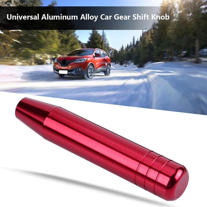 plplaaoo 7.1in Manual Shift Knobs,Car Gear Shift Knob,Car Gear Lever Stick,Universal Aluminum Alloy Car Manual Gear Shift Knob Handle Shifter Lever,Fashionable Design,for Various Type (Red) - Image 2