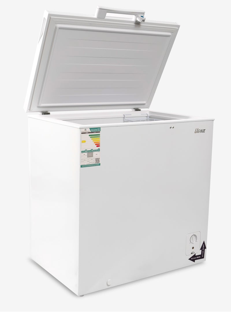 Ugine Chest Freezer 198 L, 6.9 Cu.Ft, De-Frost, White - UCFK198 - Image 4