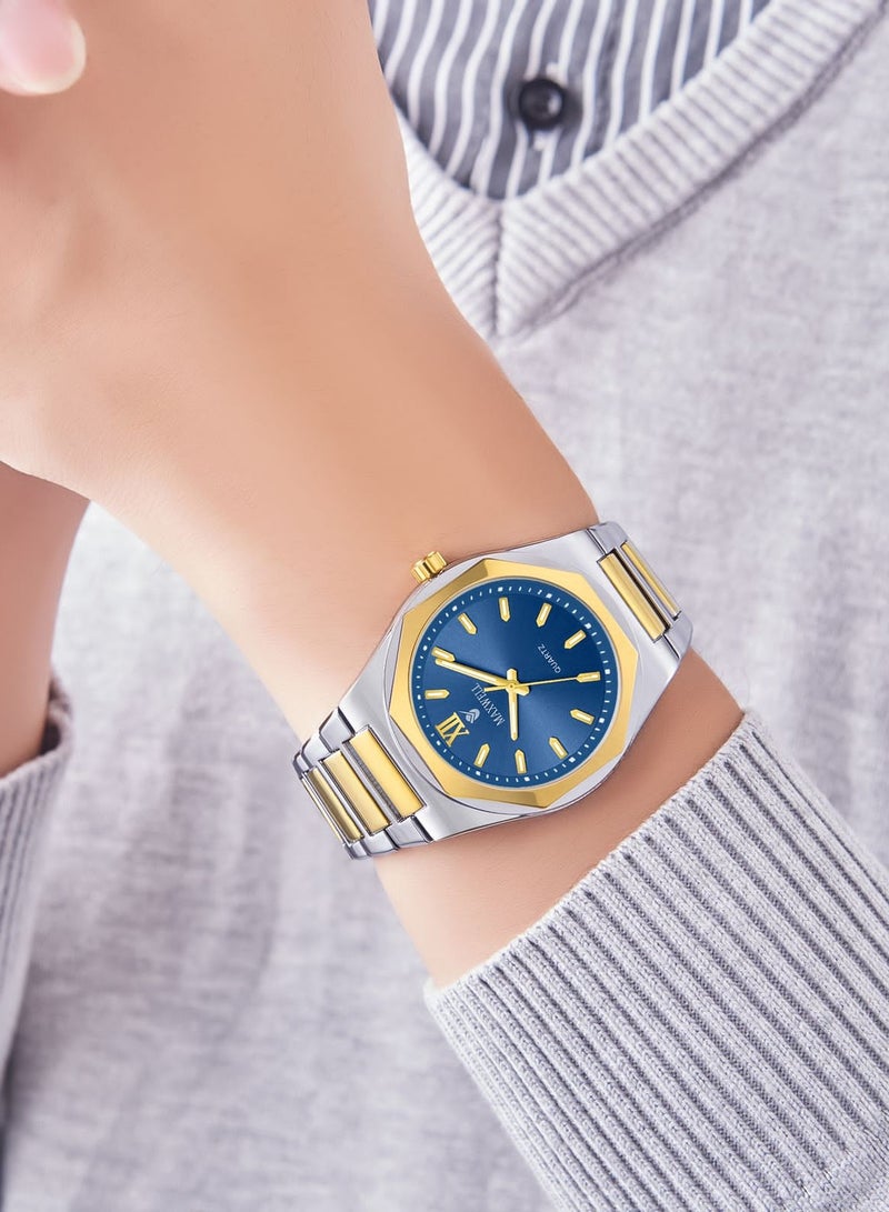 ماكسويل ساعات يد رجالي من ماكسويل ضد الماء ضمان سنه كرت الضمان