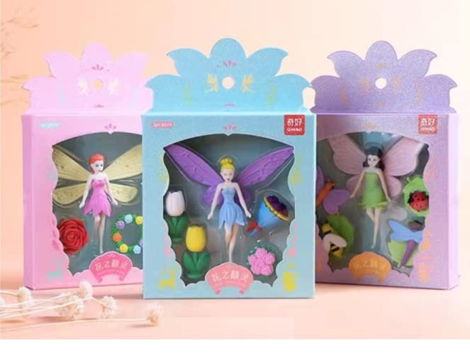 TEMSON Erasers for Kids – Fairy Princess Eraser for Kids, Stylish Erasers for Boys and Girls, Kids Stationary Set, Birthday Return Gift for Children (QH-8219) (A) - Image 4