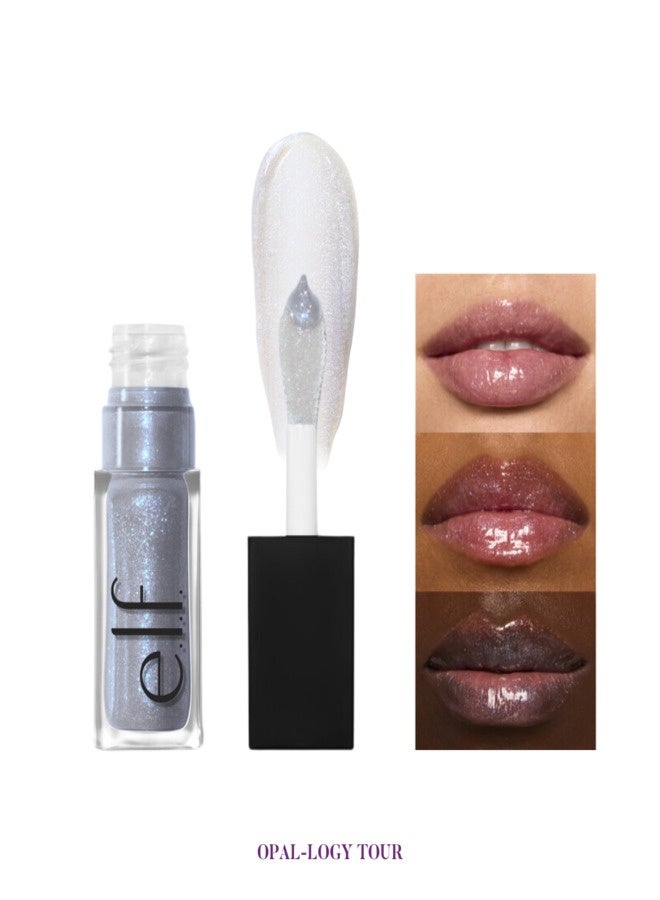 elf Glow Reviver Lip Oil – Opal-ogy Tour | Hydrating High-Shine Nourishing Lip Oil with Squalane & Fruit Oils 7.6 ml - Image 2