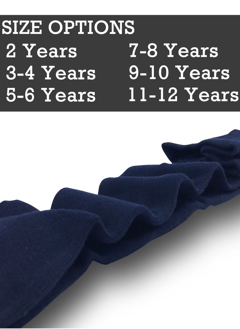 Generic - Girls Cotton Navy Blue Tights - Leggings  Pack of 1 - Image 1
