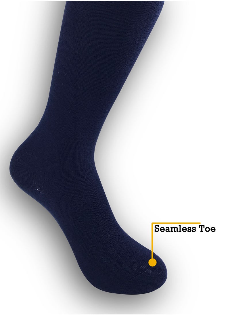 Generic - Girls Cotton Navy Blue Tights - Leggings  Pack of 1 - Image 1