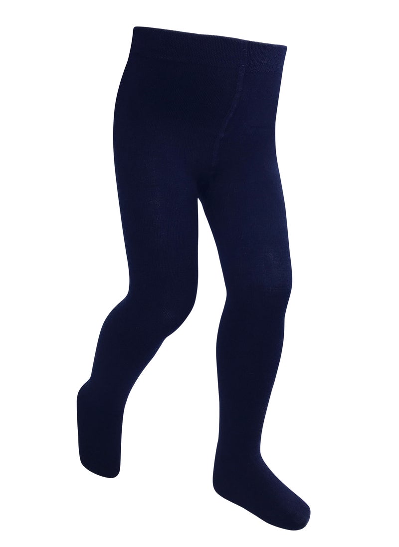 Generic - Girls Cotton Navy Blue Tights - Leggings  Pack of 1 - Image 1