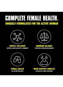 ANIMAL Alpha F – Women's Comprehensive Formula – Supports Hormonal Balance, Complexion, Hair, Nails, Mood and Stress, Intestinal Health, & Bone and Joint Health – 30 Packs  - Image 4