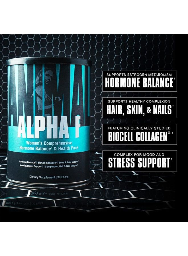 ANIMAL Alpha F – Women's Comprehensive Formula – Supports Hormonal Balance, Complexion, Hair, Nails, Mood and Stress, Intestinal Health, & Bone and Joint Health – 30 Packs - Image 3