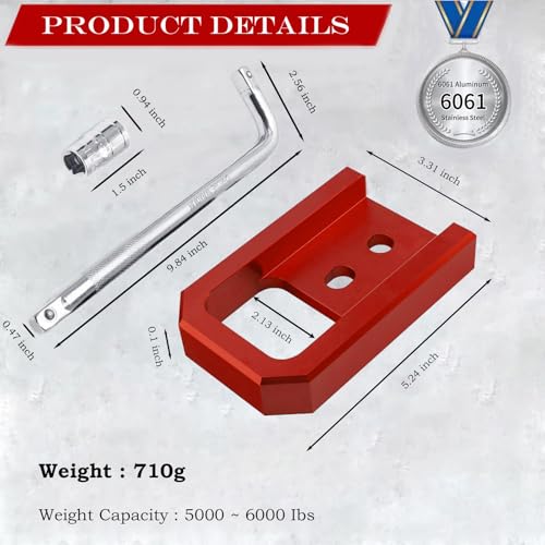 Yinnianets Front Tow Hooks for 2024-2026 Tacoma /2025-2026 4Runner / 2024-2025 Land Cruiser 250, Car Tow Hooks Compatible with Toyota Tacoma/4Runner/Land Cruiser 250 Accessories (Red) - Image 5