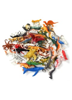 Generic Random 60 pcs Animal Toys, Assorted Dinosaur Ocean Sea Animal Farm Animal Jungle Animal Wild Animals Dinosaurs Figure Realistic Plastic Zoo Play Set Small Toys for Kids Cupcake Topper Party Favors  - Image 2