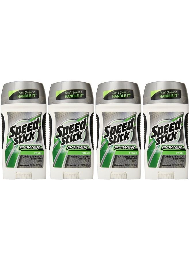 سبيد ستيك باور مضاد للتعرق / مزيل رائحة، رائحة منعشة، 3 أونصة (عبوة من 4)