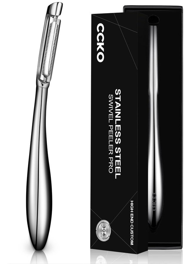 CCKO Vegetable Peeler for Kitchen Ultra Sharp Potato Peeler, 10-Year No-Rust Fruit & Veggie Peeler, Potato Peeler Hand, Premium Stainless Steel I-Peeler for Apple Carrot Cucumber - Image 1