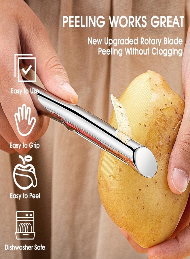 CCKO Vegetable Peeler for Kitchen Ultra Sharp Potato Peeler, 10-Year No-Rust Fruit & Veggie Peeler, Potato Peeler Hand, Premium Stainless Steel I-Peeler for Apple Carrot Cucumber - Image 4