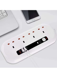 Pama BKL-16 Universal Extension Cord With 4 Universal Sockets, 3 USB ports,  1 PD Ports and 2 Meter Multicolour  - Image 2