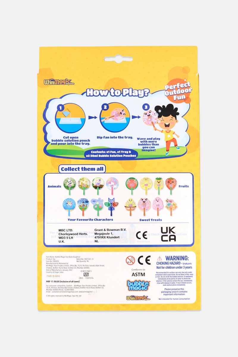 Bubble Magic Fan Bubs Doughnut Bubble Solution with Hand Fan - Image 2