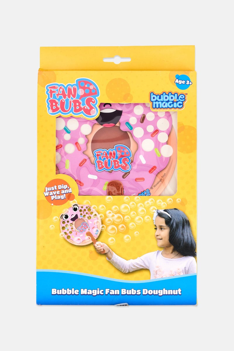 Bubble Magic Fan Bubs Doughnut Bubble Solution with Hand Fan - Image 1