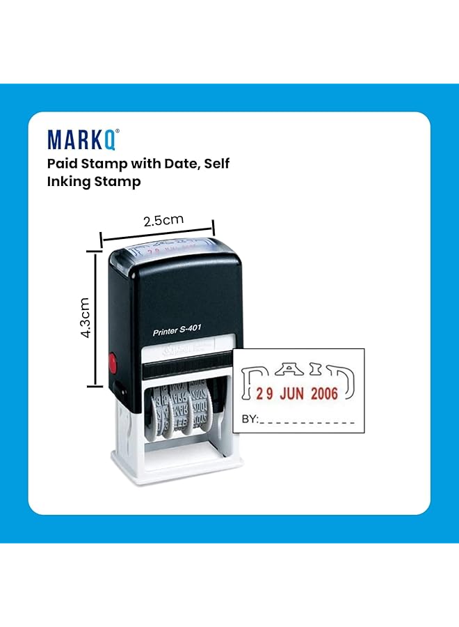 MARKQ Self Inking Recieved Stamp With Date - Image 2