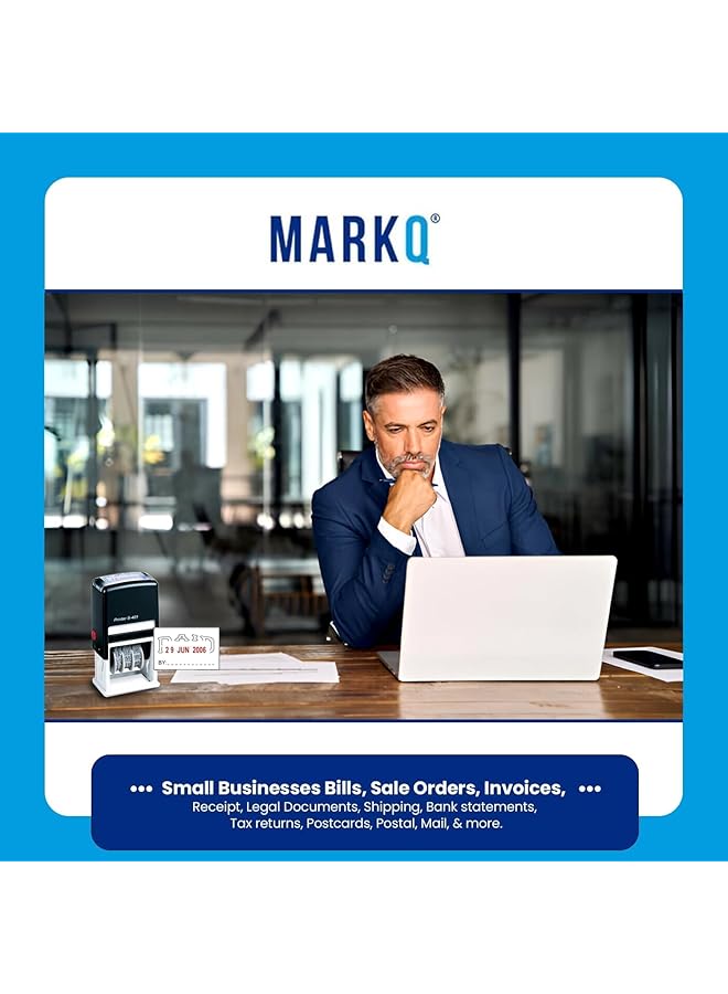 MARKQ Self Inking Recieved Stamp With Date - Image 4