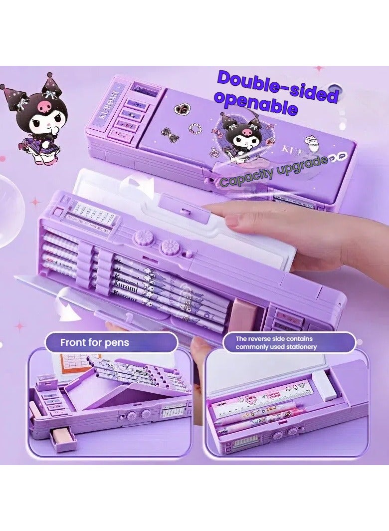 general Kuromi Multifunctional Pencil Case, Pencil Case for Boys and Girls, Cute Kuromi Organisation Stationery Box, Best Gift for Kids and Teenagers - Image 2