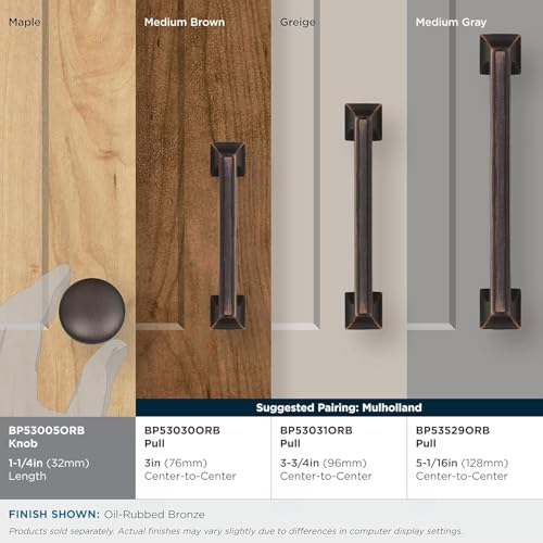 Amerock | Cabinet Knob | Oil Rubbed Bronze | 1-1/4 inch (32 mm) Diameter | Edona | Drawer Knob | Cabinet Hardware (Pack of 1) - Image 3