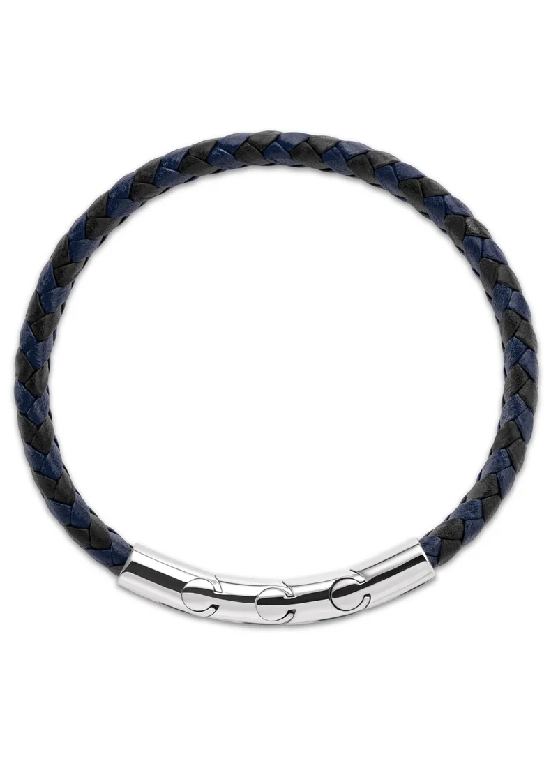 غاي لاروش Adam Black And Blue Braided Bracelet