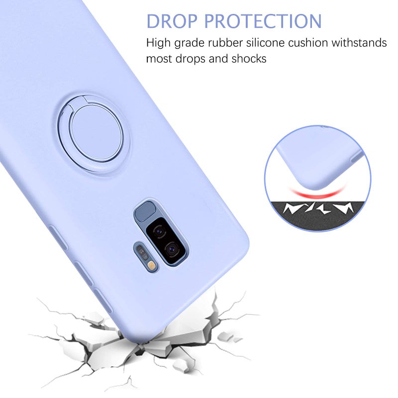 BENTOBEN KANGYA for Samsung Galaxy S9 Plus Case, Slim Silicone | Kickstand with 360Â° Ring Holder | Support Car Mount Samsung Galaxy S9+ Plus 6.2" Phone Case Cover for Girls Women, Purple - Image 3