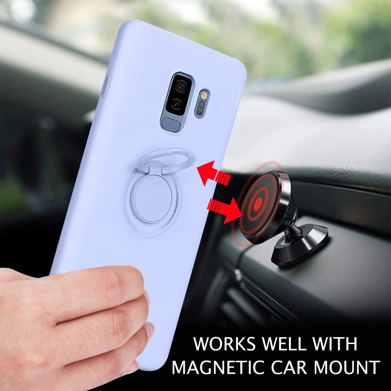 BENTOBEN KANGYA for Samsung Galaxy S9 Plus Case, Slim Silicone | Kickstand with 360Â° Ring Holder | Support Car Mount Samsung Galaxy S9+ Plus 6.2" Phone Case Cover for Girls Women, Purple - Image 5