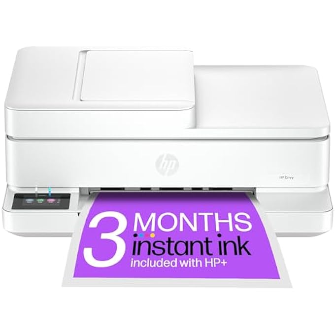 ENVY 6530E ALL-IN-ONE PRINTER, PERFECT FOR HOME, COLOUR, WIRELESS, PRINTING, SCAN AND COPY, 3 MONTHS FREE INSTANT INK, AUTOMATIC DOCUMENT FEEDER, WHITE - Image 1