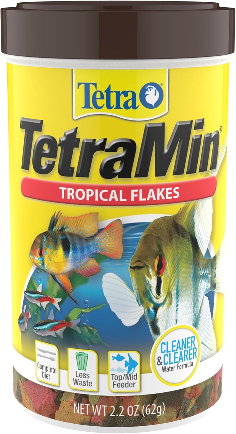 Tetra Min Nutritionally Balanced Tropical Flake Food for Tropical Fish, 2.2 oz - Image 1
