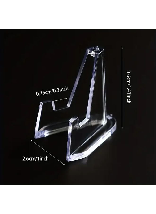 50 Pcs Clear Acrylic Easel Stands For Displaying Coins Medals Pocket Watches - Image 4