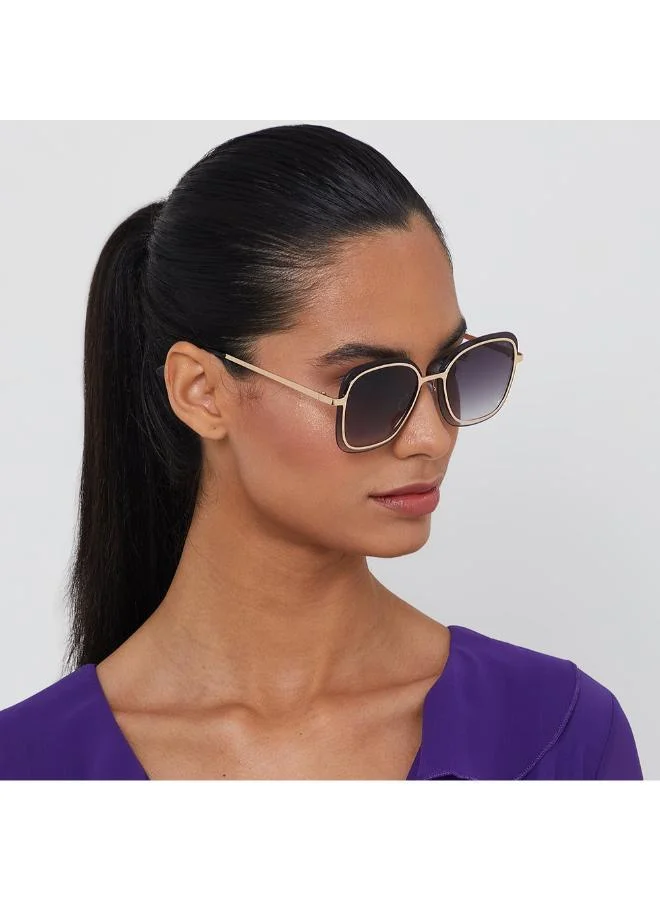 بلاك أوت Women's نظارة شمسية بلاك آوت ماري جين مربعة بإطار كامل للنساء