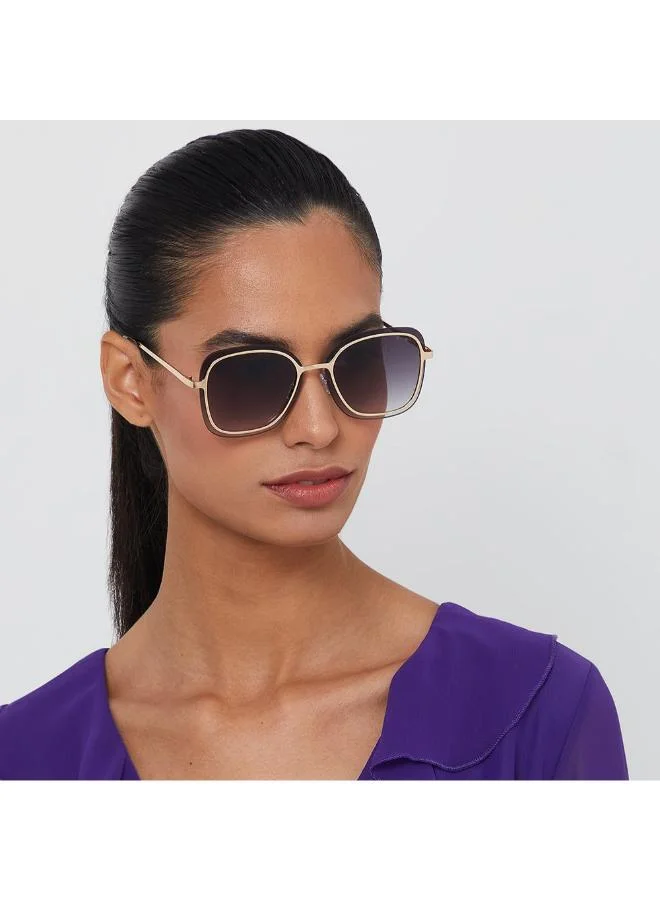 بلاك أوت Women's نظارة شمسية بلاك آوت ماري جين مربعة بإطار كامل للنساء