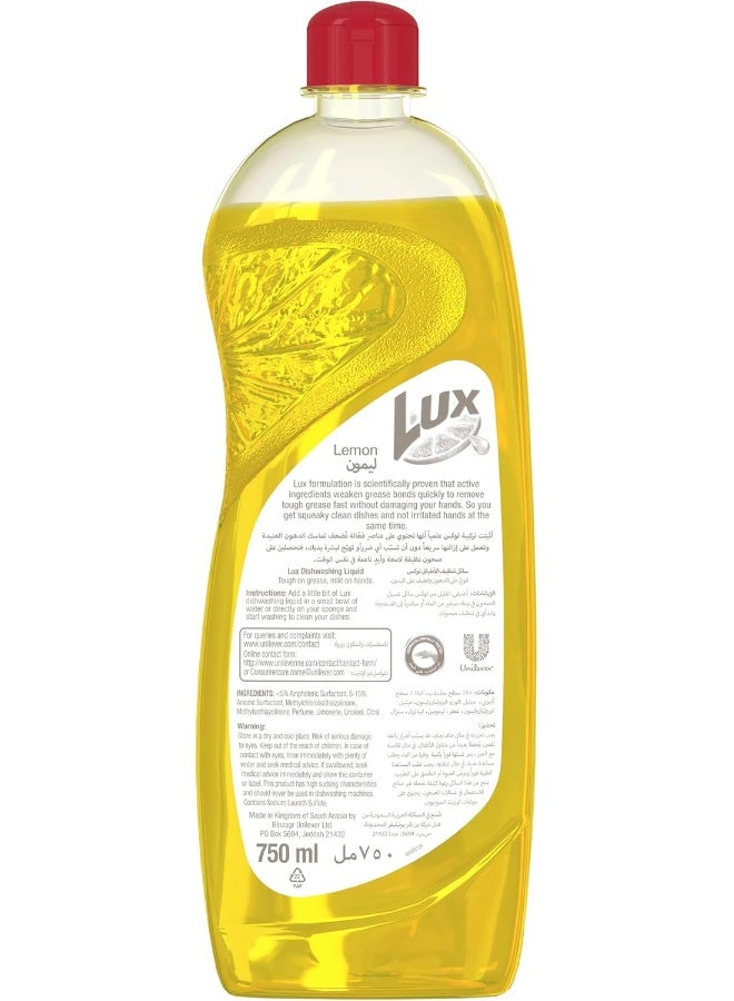Lux Lemon Dishwash Liquid - 750ml x 3 Pack - Image 2