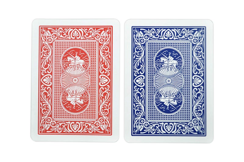 Copag Magnum Design 100% Plastic Playing Cards, Poker Size Magnum Index Red/Blue Double Deck Set - Image 5