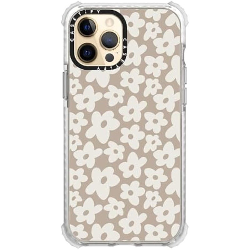 Casetify Ultra Impact iPhone 12 Pro Max Case 【9.8ft Drop Protection】 - Natural Flower - Clear Frost - Image 3