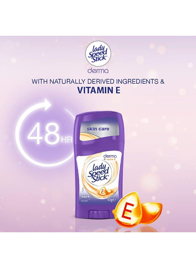 ليدي سبيد ستيك مزيل عرق ومضاد للتعرق  ديرما بفيتامين إي، 45 جم - Image 3