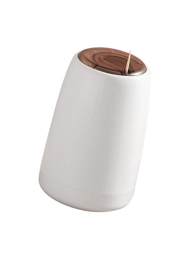 Thoraya Automatic Toothpick Dispenser Popping Up Toothpick Holder Dispenser Storage Container for Home Kitchen Restaurant White  - Image 2