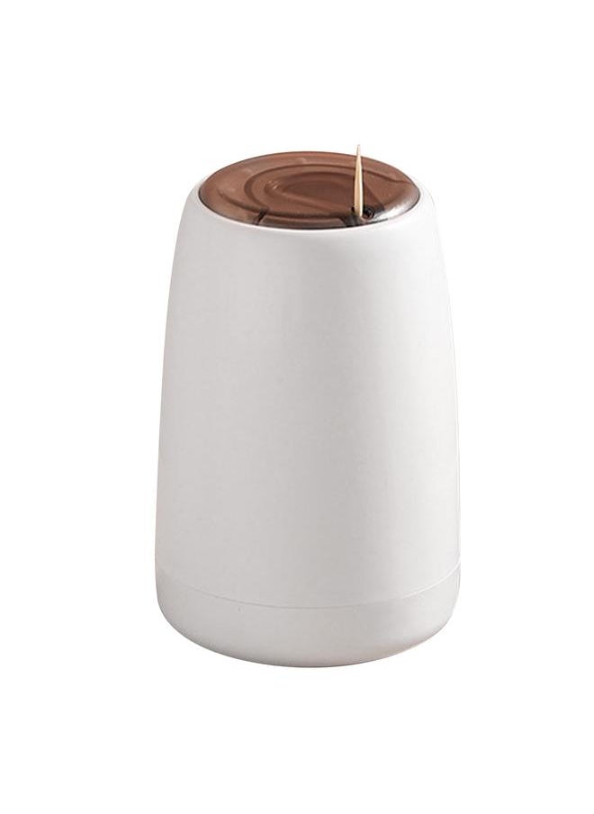 Thoraya Automatic Toothpick Dispenser Popping Up Toothpick Holder Dispenser Storage Container for Home Kitchen Restaurant White  - Image 1