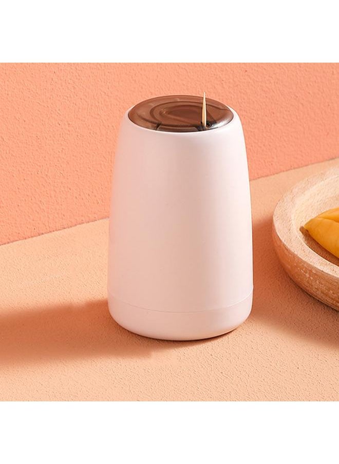 Thoraya Automatic Toothpick Dispenser Popping Up Toothpick Holder Dispenser Storage Container for Home Kitchen Restaurant White  - Image 4