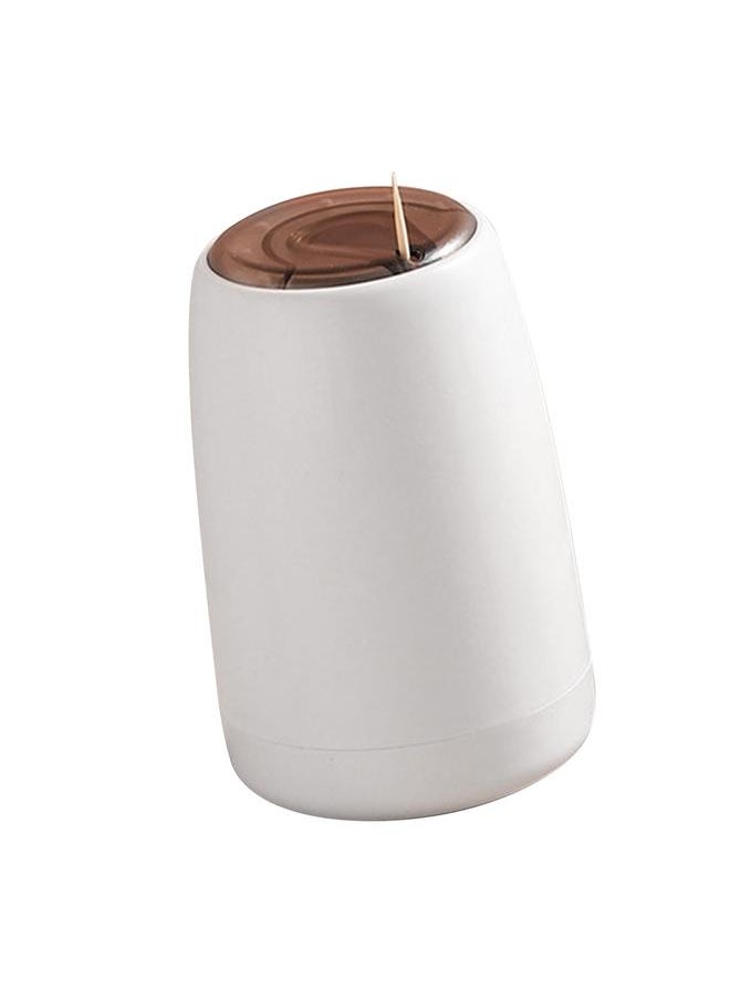 Thoraya Automatic Toothpick Dispenser Popping Up Toothpick Holder Dispenser Storage Container for Home Kitchen Restaurant White  - Image 3