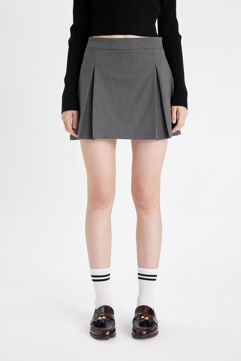 DeFacto Woman Pleated High Waist Mini Skirt  - Image 1