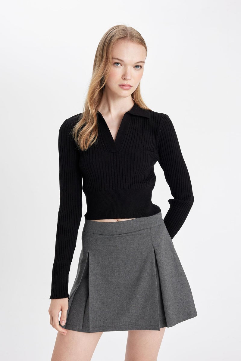 DeFacto Woman Pleated High Waist Mini Skirt  - Image 5