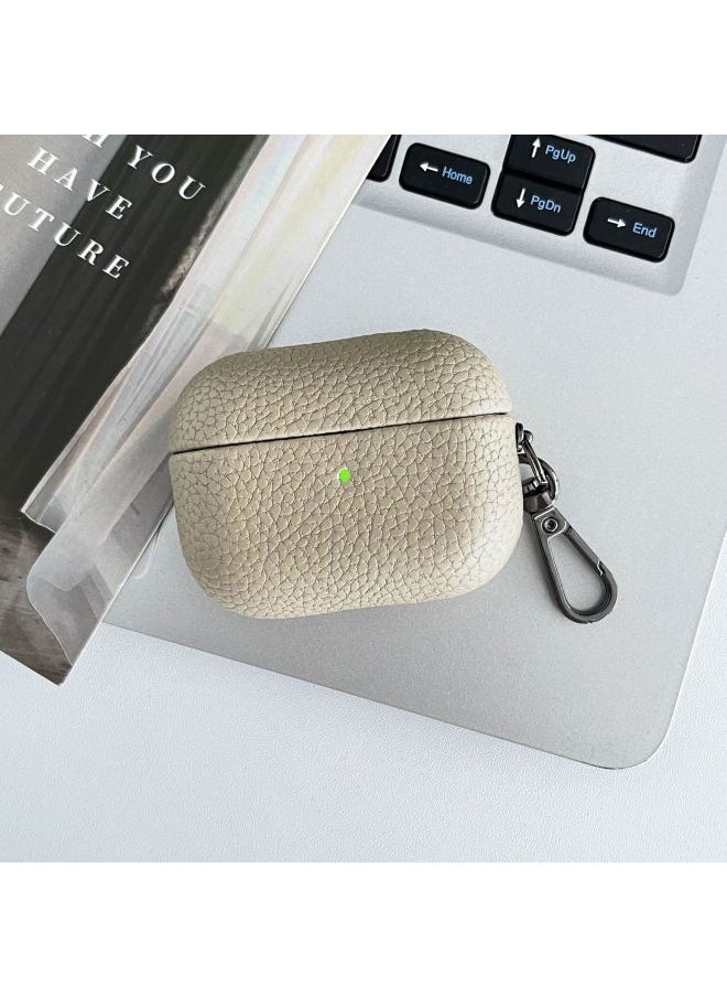 Suitable For Airpodspro For Apple Noise Reduction Bluetooth Headset All-inclusive Leather Case Easy To Carry Good Feel Earphone Case-Color:Dark Green-Applicable Model:airpods 1/2 Generation