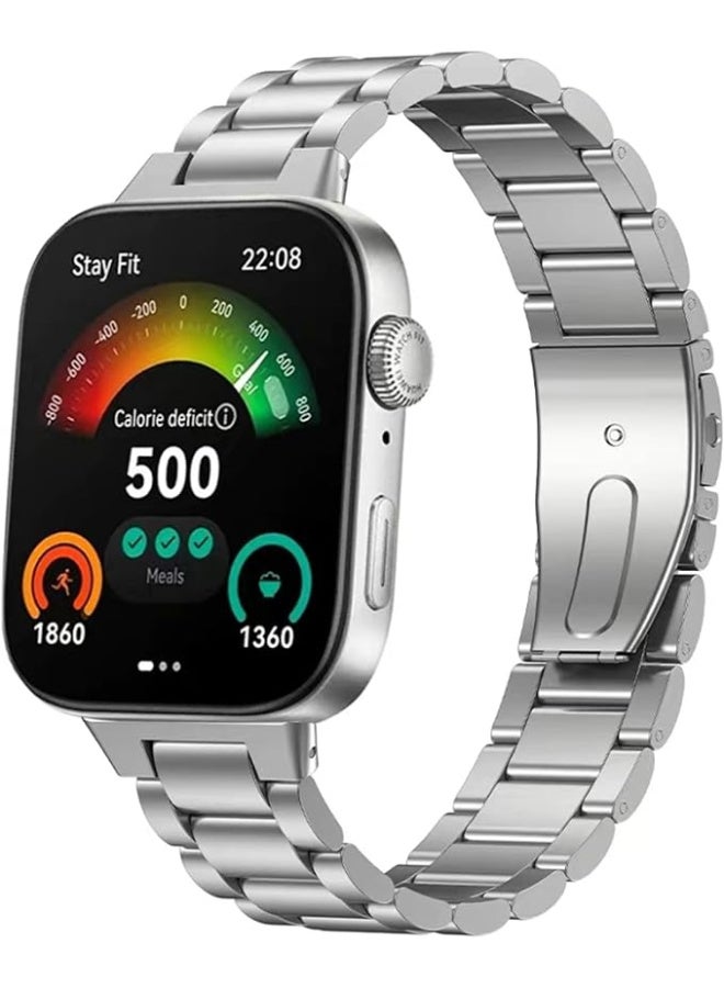 Strap Compatible with Huawei Watch Fit 3\4\4pro Strap, Adjustable Stainless Steel Metal Watch Band Classic Business Style Strapfor Huawei Watch Fit 3\4\4pro Replacement Band Women Men - Image 1