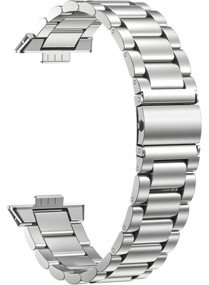 Strap Compatible with Huawei Watch Fit 3\4\4pro Strap, Adjustable Stainless Steel Metal Watch Band Classic Business Style Strapfor Huawei Watch Fit 3\4\4pro Replacement Band Women Men - Image 2