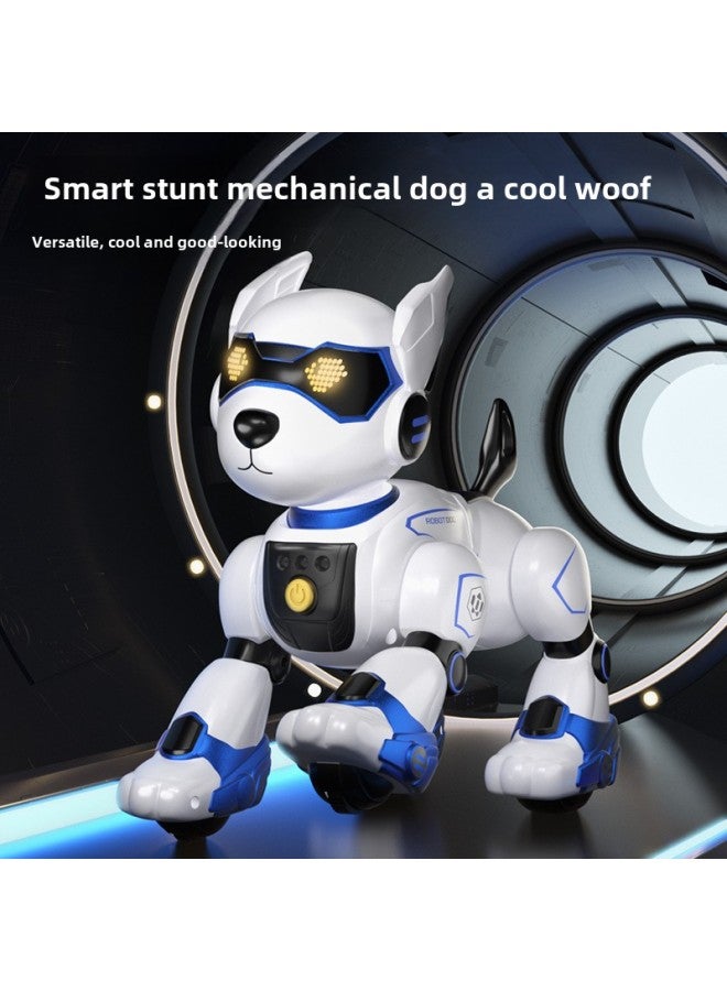 Intelligent Programming Interactive Electronic Pet Children's Educational Toys Remote Control Simulation Stunt Robot Dog-Color:Gold (Chinese Version)】 - Image 1