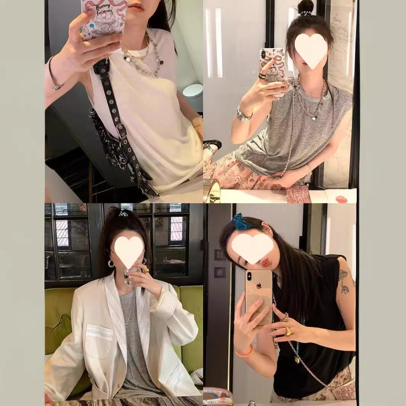 [] Vc Back Pro U Collar Multi-Foundation Good Wear Tee Short Sleeve T-Shirt - Image 2